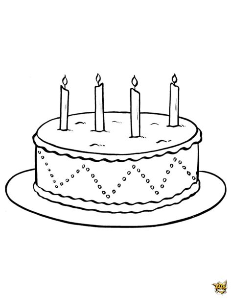 Gâteau bougies est un coloriage d'anniversaire à imprimer