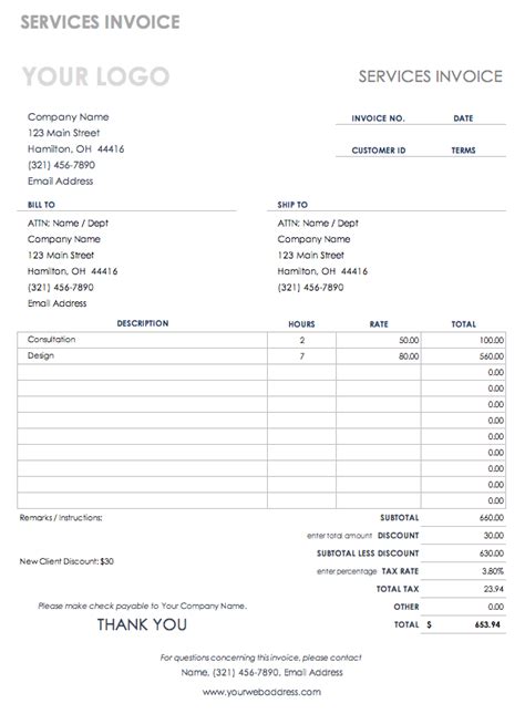 Free Fill In Invoice Templates Explorerlasopa