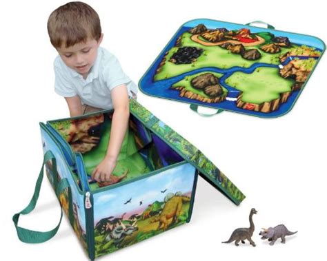 Neat Oh Zipbin 160 Dinosaur Collector Toy Box And Playset W 2 Dinosaurs