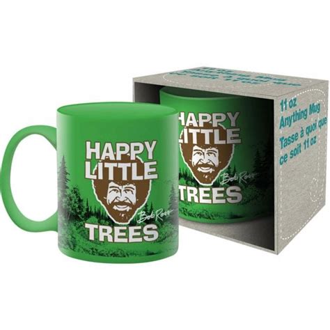 Bob Ross Happy Little Trees Boxed Ceramic Mug Art Supplies From