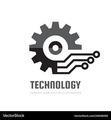 Digital Tech Business Logo Template Royalty Free Vector