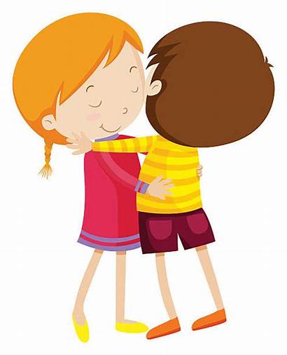 Hug Hugging Clipart Clip Vector Illustration Children