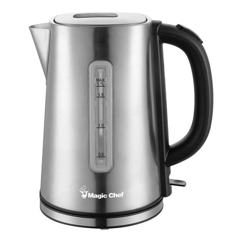 7 Cup Stainless Steel Electric Kettle With Cord Storage Silver Magic