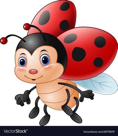 vector illustrations of cartoon funny ladybug download a free preview or high quality adobe