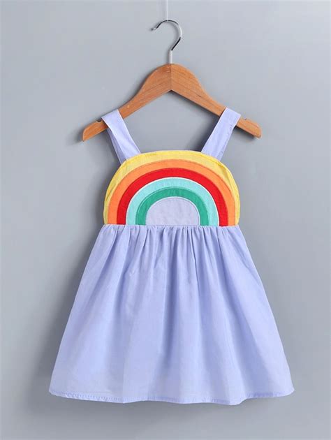 Toddler Girls Rainbow Stripe Cami Dress Shein Girls Sundress Girls
