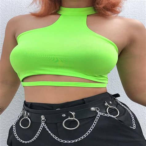 Buy Women Lady Sexy Bustier Boob Vest Tank Tops Bandeau Halter Sleeveless Cami Crop Top Green