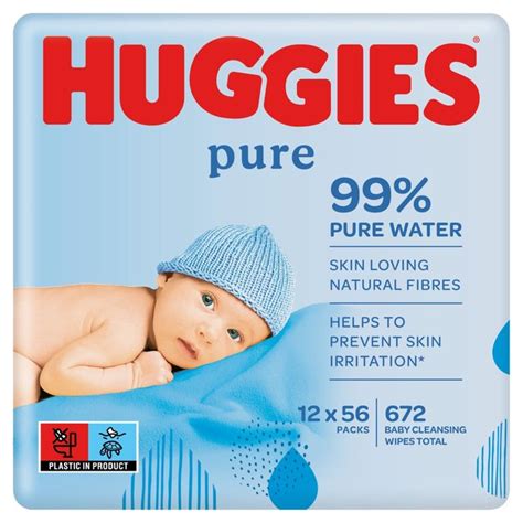 Huggies Pure 99 Water Baby Wipes Jumbo Pack Ocado