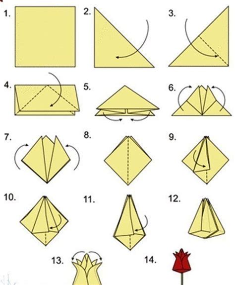 Laden sie die passende vorlage herunter und drucken sie diese bequem zu hause aus. Origami Tulpen falten - Anleitung ⋆ DekoKing - DIY Bastelideen, Dekoideen, Zeichnen lernen