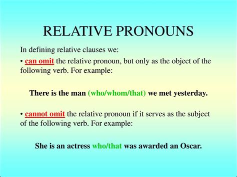 Relative Clauses Examples