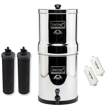 Berkey Royal Stainless Steel Gravity Water Filter System With 2 Black