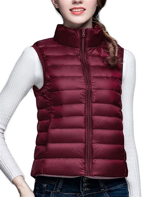 Oversized Women Casual Sleeveless Zipper Ultralight Packable Down Vest Winter Jacket Quilted