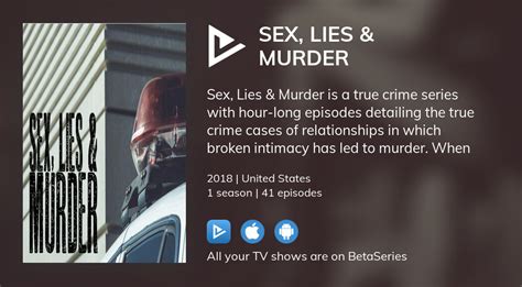 Where To Watch Sex Lies And Murder Tv Series Streaming Online