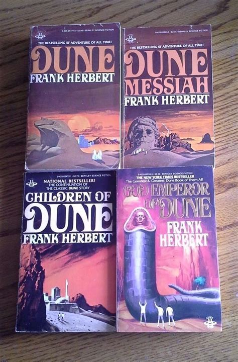 Dune Series Frank Herbert 4 Novels Vintage Scifi Very Good