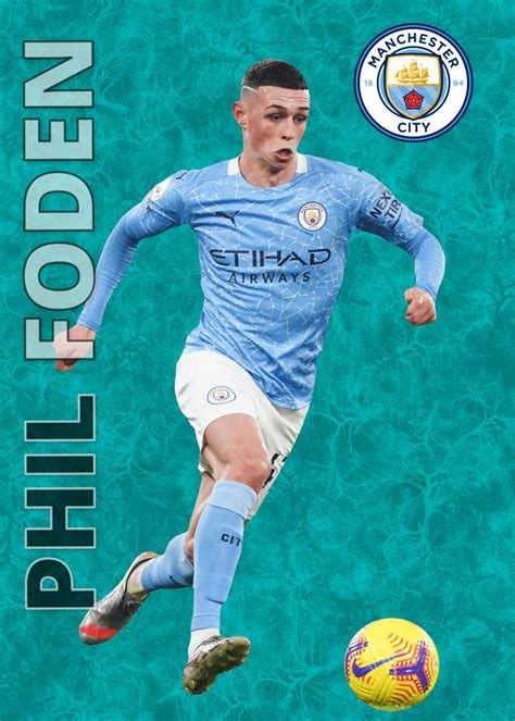 Phil Foden Poster Manchester City Fc Football A3 And A4 Etsy