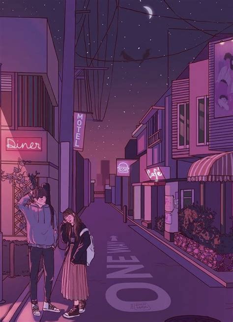Anime Couple Aesthetic Wallpapers Wallpaper Cave