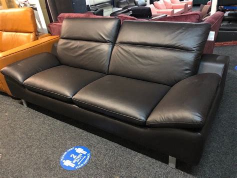 New Ex Display Barker Stonehouse Prestwood Leather 3 Seater Sofas