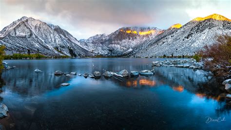 Burning Through The Frozen Mountain Convict Lake Californ Flickr