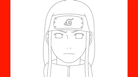 How To Draw Neji Hyuga From Naruto Step By Step Drawing Youtube