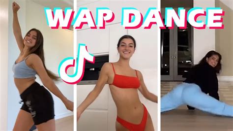 Charli D Amelio And Addison Rae Wap Dance Challenge Tiktok Compilation