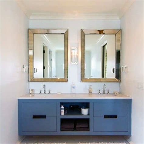 The cabinet should have some trim detail, but not be as ornate as a traditional vanity design. Top 70 Best Bathroom Vanity Ideas - Unique Vanities And ...