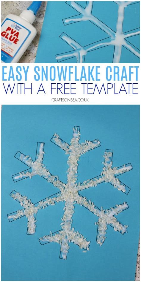 4 Easy Snowflake Crafts For Kids Uses Free Template Snowflake Craft