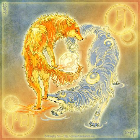 Wolves Of Moon And Sun By Yuumei On Deviantart