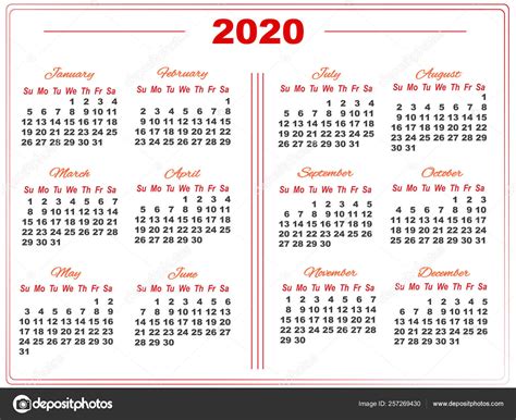 2 Column Calendar 2020 Calendar Printables Free Templates