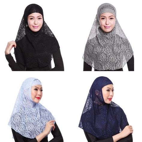Buy Lace Inner Hijab Scarf Muslim Head Coverings Two