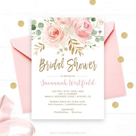 Download, print or send online for free. Pin on Bridal shower invitations printable