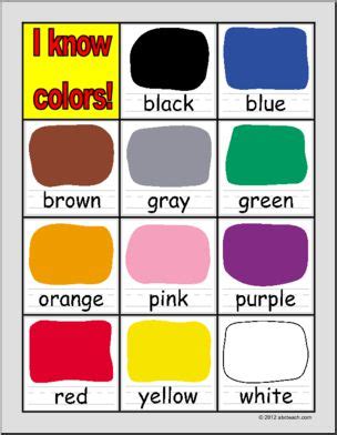 Red, yellow and blue are the three primary colors. Chart: Colors (primary) | abcteach