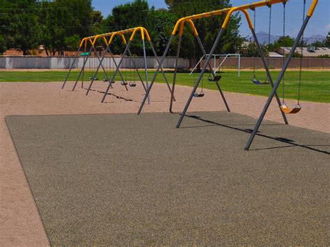 Heavy Duty Swing Set With Poured In Place Rubber Surfacing By Ars