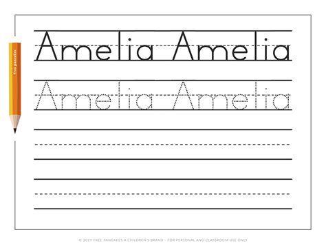 personalized name tracing worksheets free pancakes a childrens brand