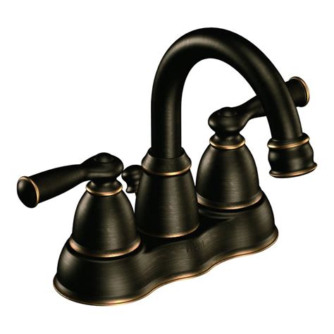 Aerated flow is ideal for everyday bathroom tasks, like brushing teeth and washing hands. Moen CA84913BRB Mediterranean Bronze Two-Handle Low Arc ...
