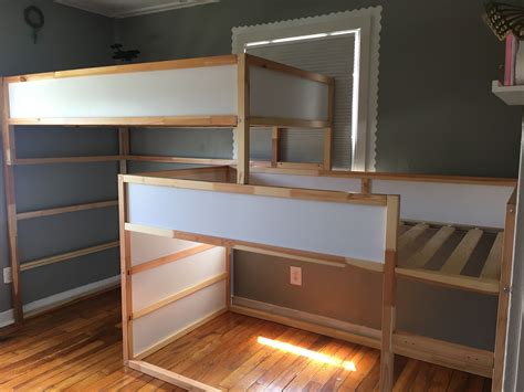 Ikea Kura triple bunk bed Hack | Diy bunk bed, Triple bunk bed, Triple