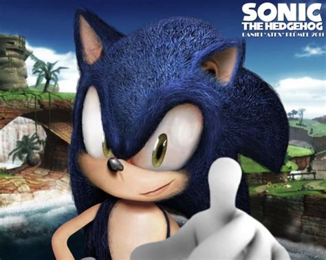 Sonic The Hedgehog Pointing At Something In Front Of Him
