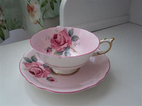 Paragon Pink Tea Cup And Saucer Paragon Pink Rose Tea Cup And