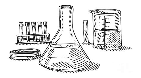 Chemistry Laboratory Equipment Drawing Drawing By Frank Ramspott Fine
