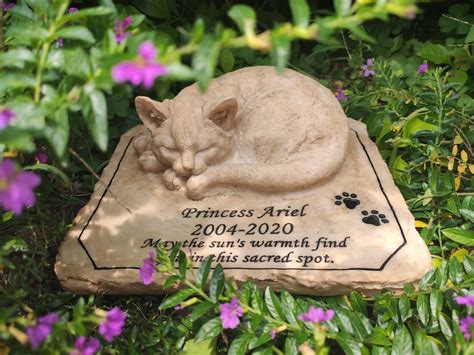 Cat Memorial Stone Personalized Cat Memorial T Cat Grave Etsy