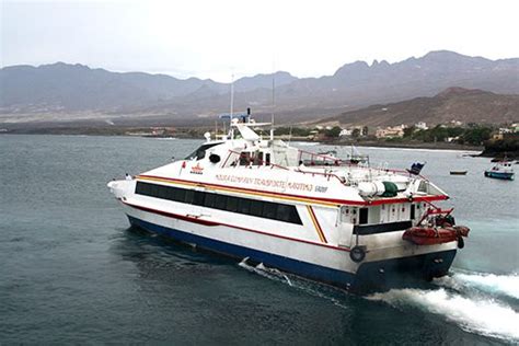 Fast Passenger Ferry Operating In The Cape Verde Islands Boat Cape
