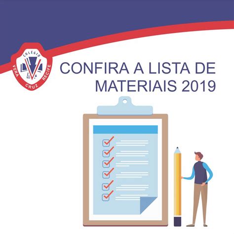 Lista De Material Escolar 2019 Atualizado Colégio Vera Cruz Recife