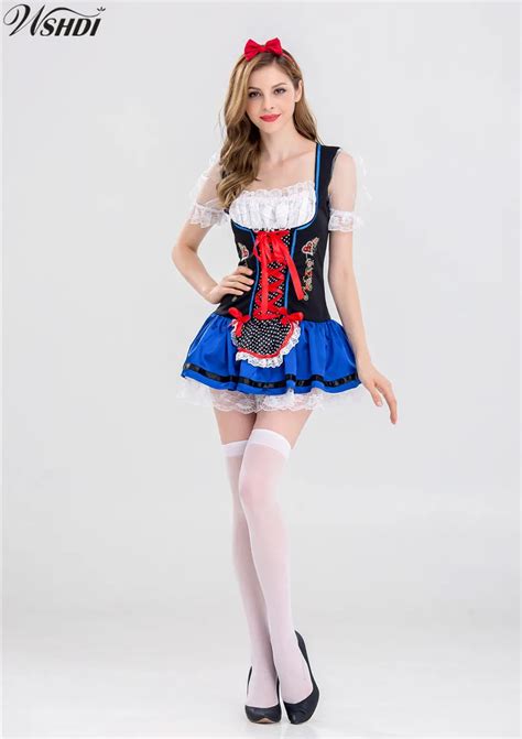 Oktoberfest Wench Costume German Bavarian Beer Girl Maid Womens Fancy