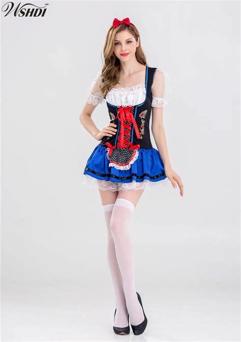 Oktoberfest Wench Costume German Bavarian Beer Girl Maid Womens Fancy Dress Clothing Shoes