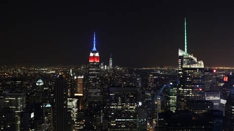 Banco De Imagens Horizonte Noite Arranha Céu Nova York Manhattan