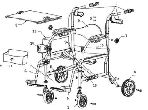 Transport chairs with hand brakes. Replacement Components for the Medline Excel Translator ...
