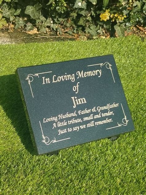 Personalised Granite Memorial Plaque Grave Marker Remembrance Plaque