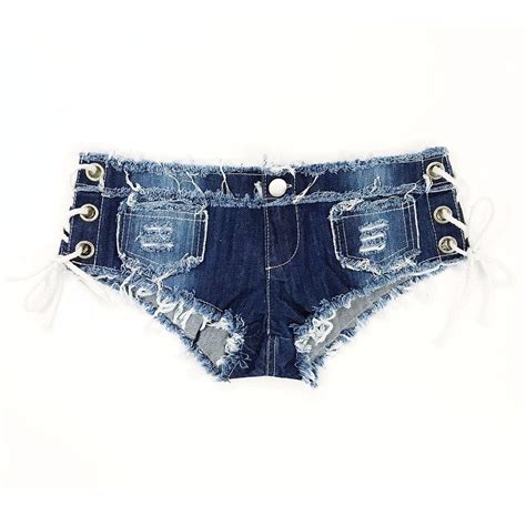 Women Sexy Jeans Shorts Knotted Band Low Waist Short Pants Sexy Nightclub Fashionable Sexy Short
