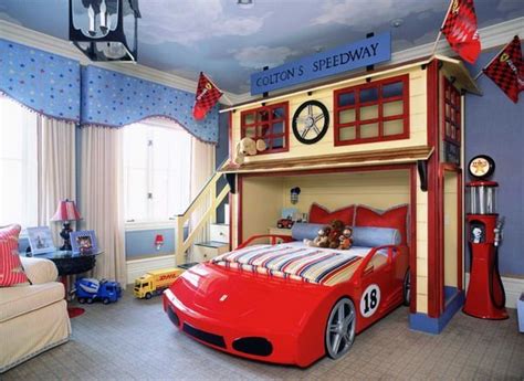 Race car bedding set cars bedroom decor with race car shape bed and red bedding sets. Pin em Bedrooms
