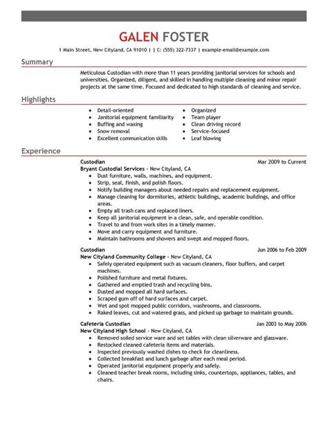 70 amazing maintenance and janitorial resume examples and templates from