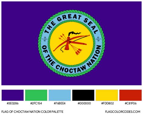 Choctaw Nation Flag Color Codes
