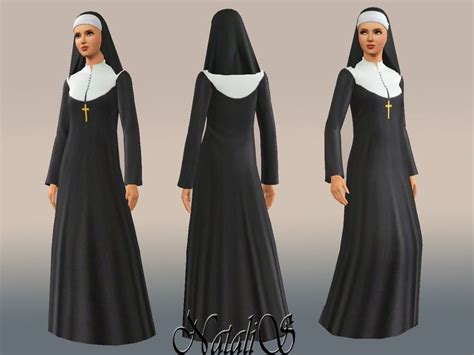 Free Natalis Nuns Outfit Fa Ya Outfits Nun Outfit Sims 4 Dresses
